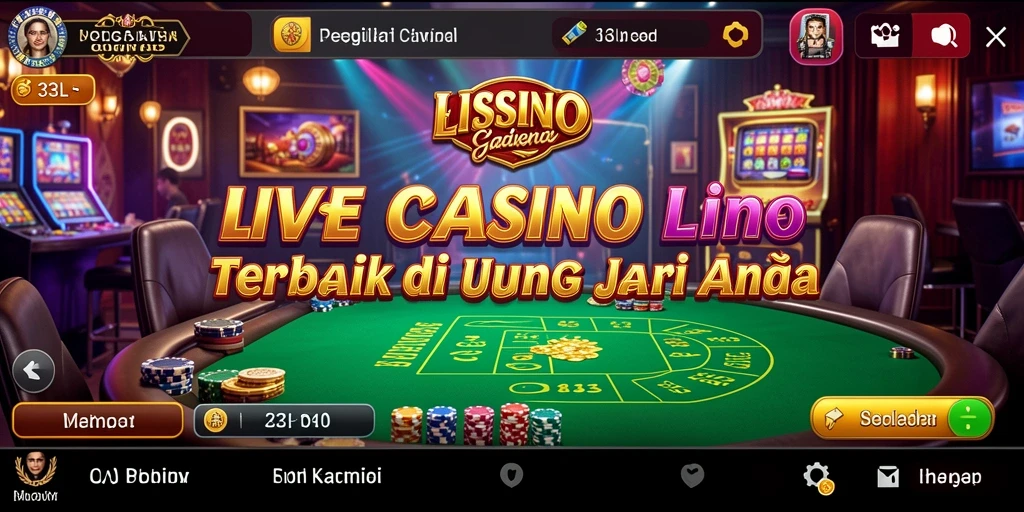 Tampilan gameplay menarik dari 33L dalam sesi Live Casino.