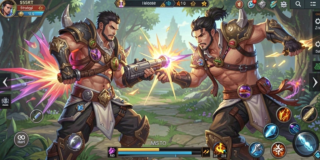 Tampilan gameplay mendebarkan di <strong>55RT</strong> dengan strategi SLG.