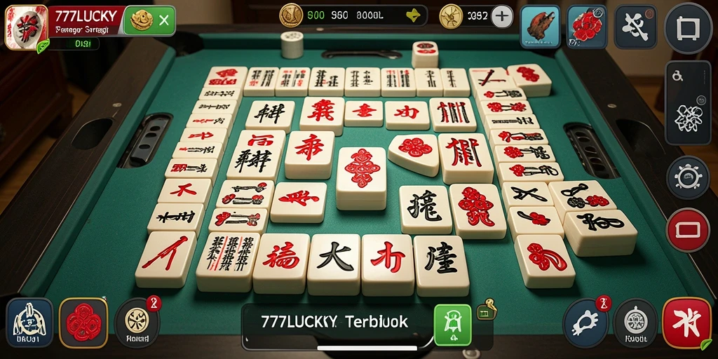 Screenshot gameplay 777LUCKY menampilkan suasana Mahjong yang menarik dan penuh tantangan.
