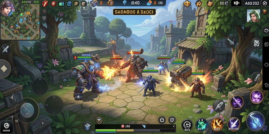 Gameplay dinamis yang menampilkan strategi seru dalam AA62.