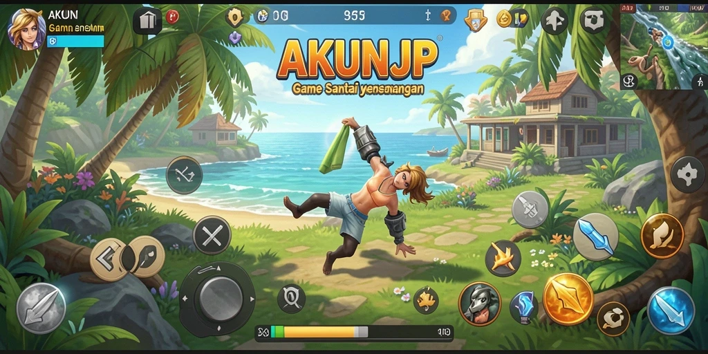 Tampilan gameplay seru dan interaktif AKUNJP dengan grafis menarik.