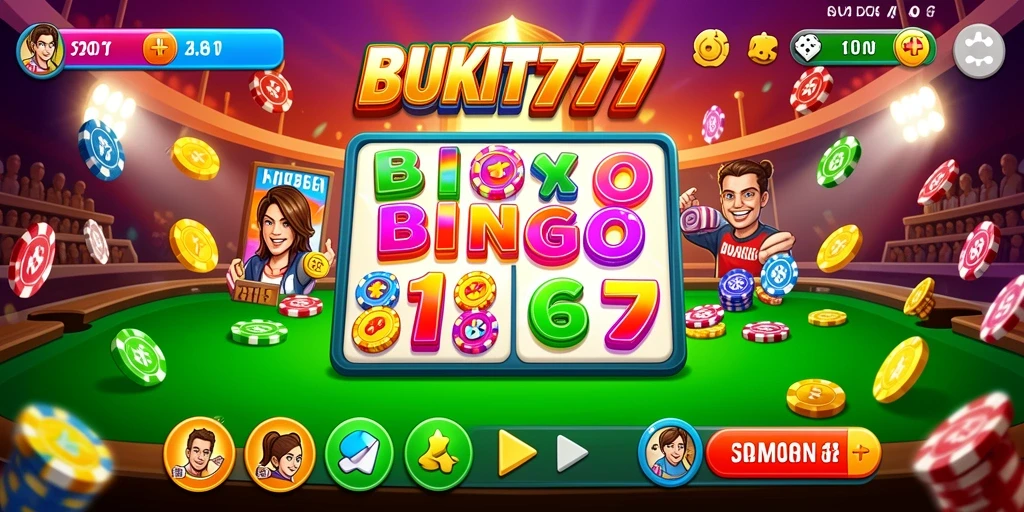 Tampilan memainkan Bingo yang seru dan penuh warna di BUKIT777.