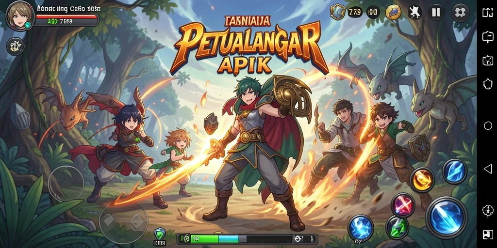 Screenshot utama C789 menampilkan karakter Anime dalam aksi.