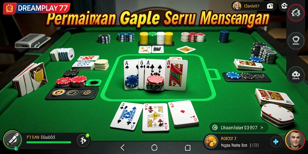 Tampilan gameplay Gaple yang menarik dan interaktif.