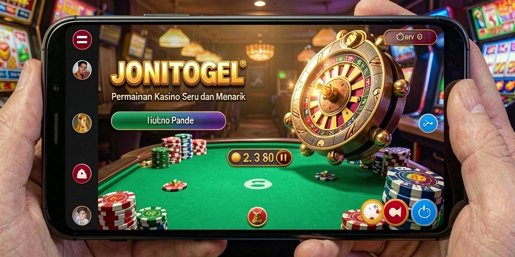 Tampilan menarik dari gameplay JONITOGEL dengan suasana Kasino.