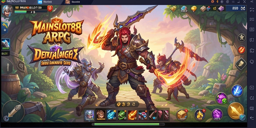 Screenshot dari gameplay seru MAINSLOT88 yang menunjukkan aksi pertarungan ARPG.