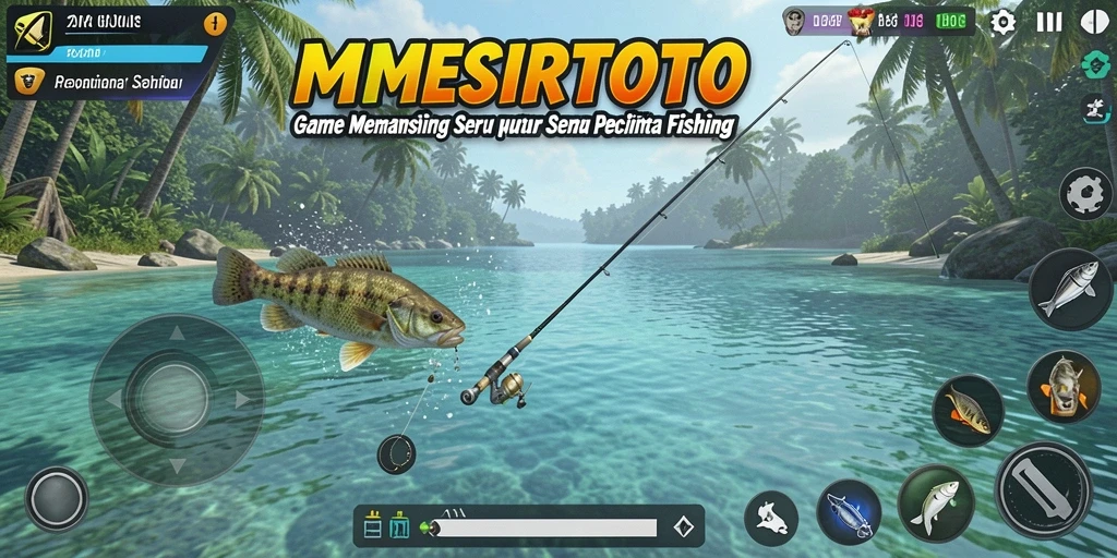Screenshot gameplay MESIRTOTO menampilkan keseruan memancing yang menegangkan.