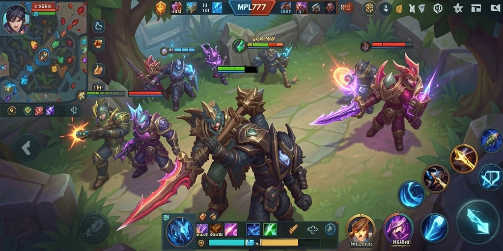Gameplay seru di MPL777 dengan pertarungan tim yang intens.