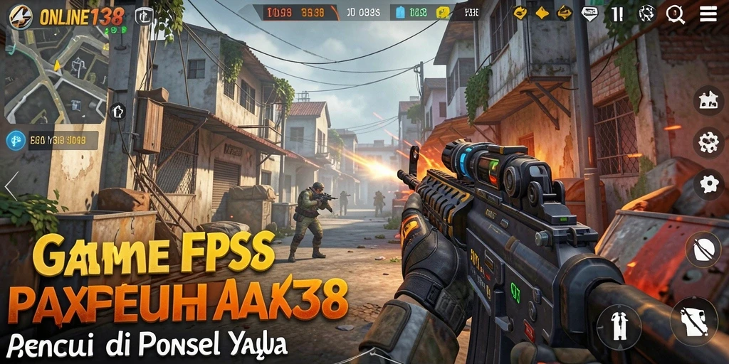 Tampilan gameplay intens ONLINE138 dalam pertempuran FPS.