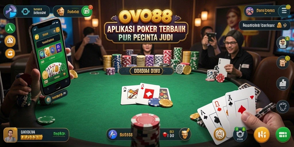 Tampilan gameplay seru OVO88 saat bermain Poker.