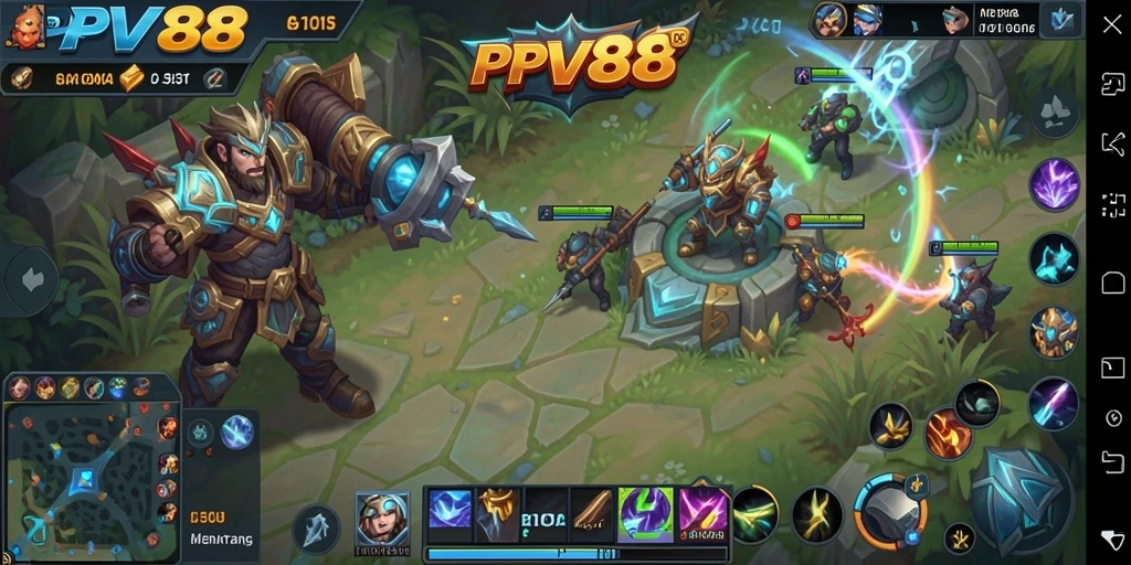 Tampilan seru saat pertempuran di PPV88 dengan karakter unik.