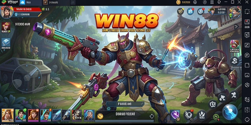 Tampilan seru dari pertempuran dalam gameplay SLG WIN88.